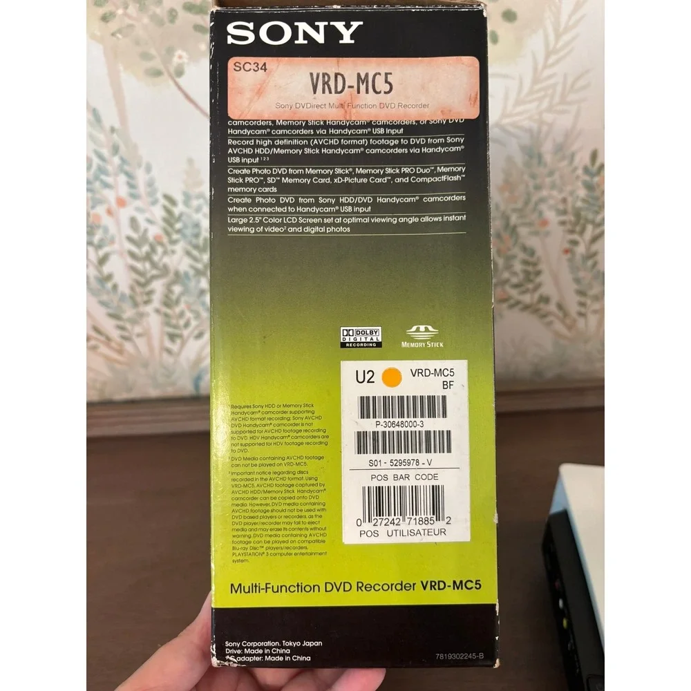 Sony VRD MC5 Multi-Function DVD Recorder Transfer VHS & Camcorder Videos To DVD